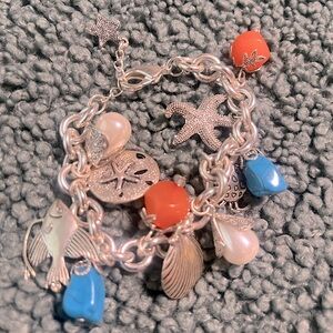 Beach charm dangle bracelet
